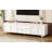 Stylish Minimalist TV Stand With Arched Doors And 2 Drawers, Ideal For Tvs Up To 75 Inches, Featuring Rebound Device And 5 Iron Round Legs-1183444623