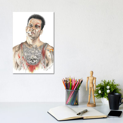 Die Hard by Inked Ikons  Wrapped Canvas Graphic Art Print