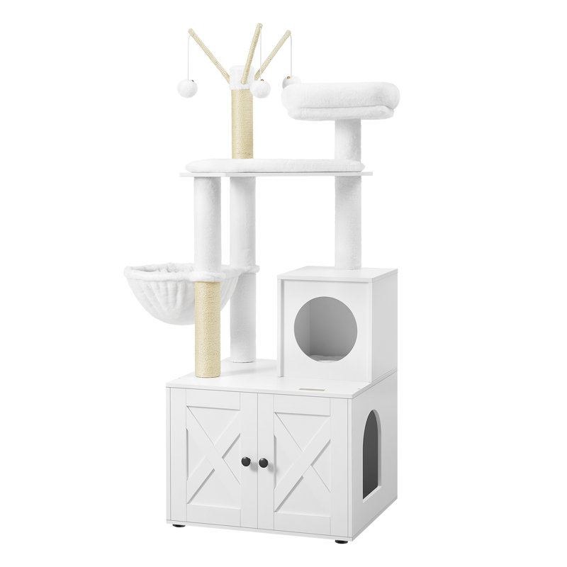140cm H Cat Tree, White