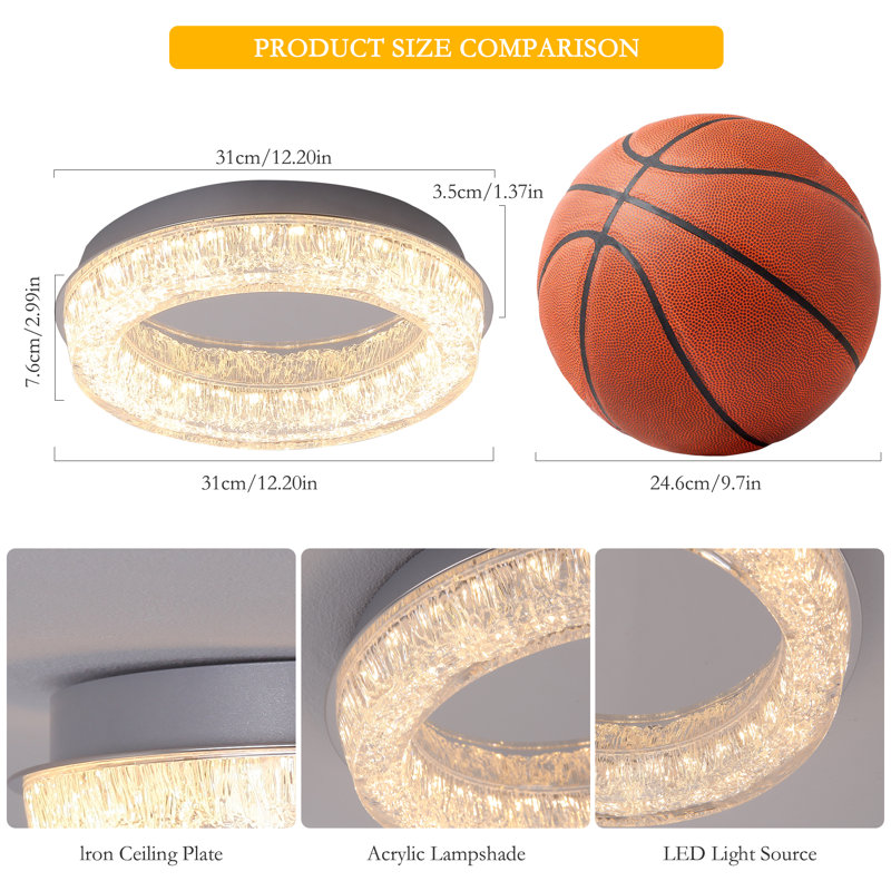 12.20" LED Dimmable Flush Mount
