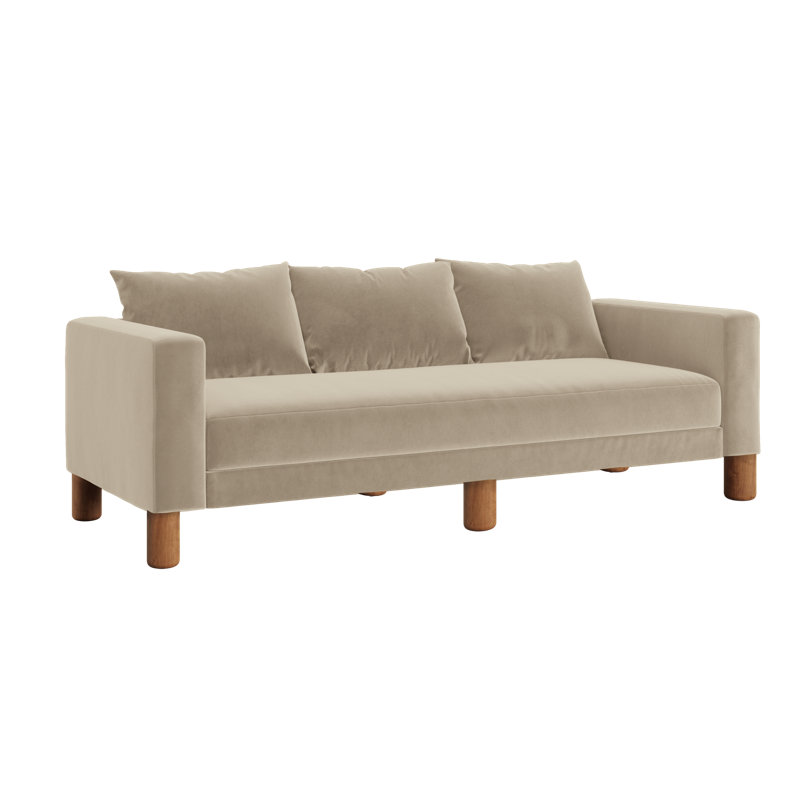 Essential Sofa, Cylinder, Cashew Recycled Velvet