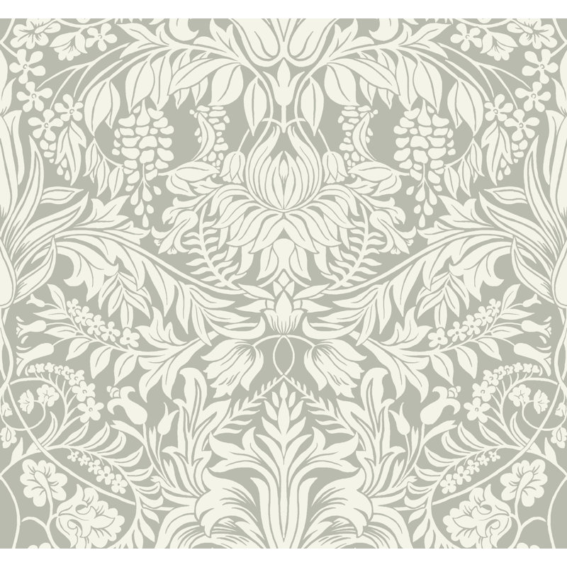 Rouleau de papier peint L 27 pi x l 27 po Harmonia Arts and Crafts, Gris