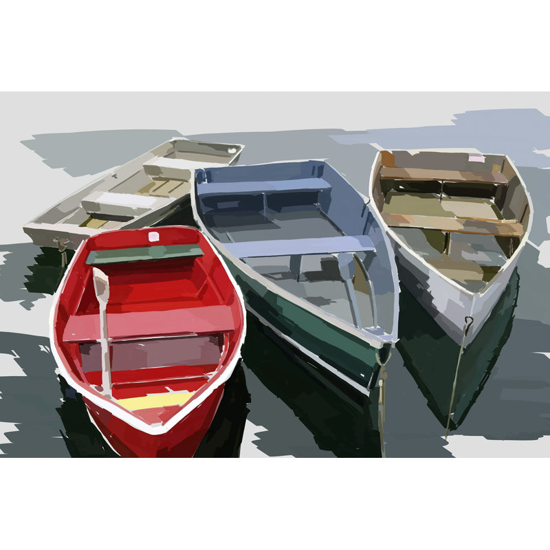 " Bold Boats I " by Emily Kalina, 8" H x 12" W