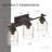 3-Light Farmhouse Vanity Light,  Hammered Glass Shade, Oil Rubbed Bronze-506125732