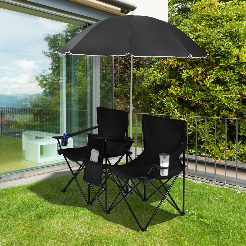 Antravian Folding Camping Chair, Black