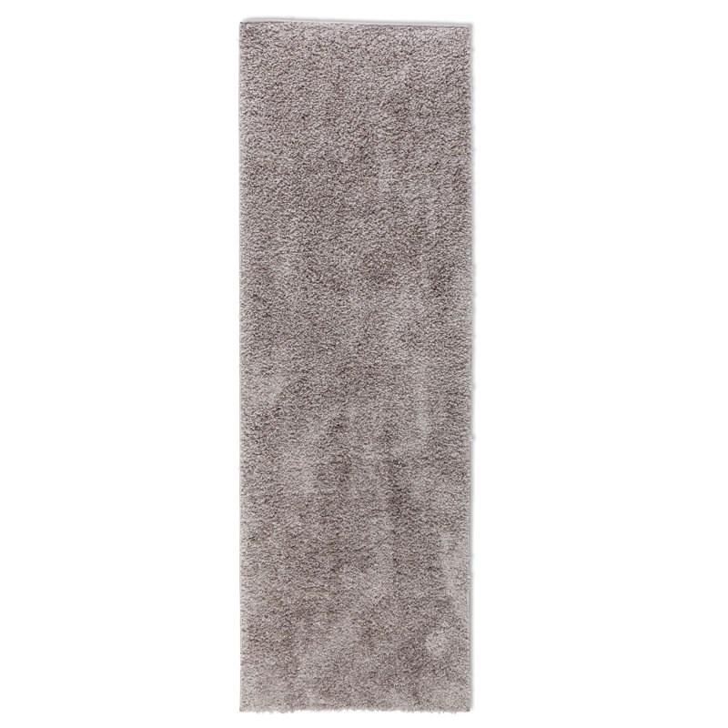 Solid Colour Machine Woven Brown Area Rug, Rectangle 80cm x 240cm