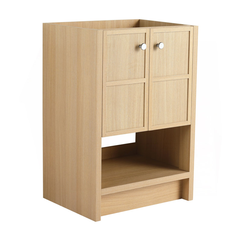 Meuble-lavabo autoportant 24 po, 2 portes à fermeture douce, chêne, contreplaqué (sans le lavabo), 23"