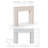 Fluted Cast Stone Fireplace Surround with Standard Hearth-103717253-103717250