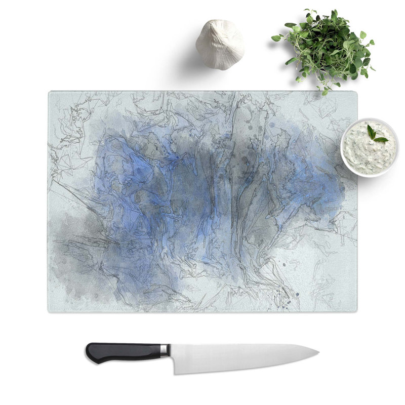 Tempered Glass Remember the Shadow Chopping Board, 39 cm W x 28.5 cm L
