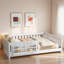 Lit plateforme avec garde-corps et tablettes de rangement-221213327