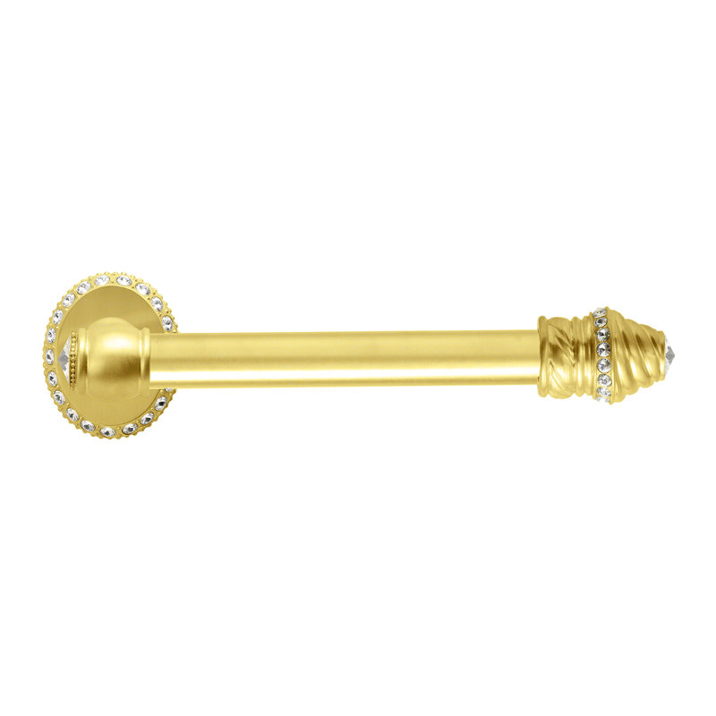 Caché II tissue bar right {large escutcheon} with Swarovski Clear Crystals in Gilded Mercury, Gold