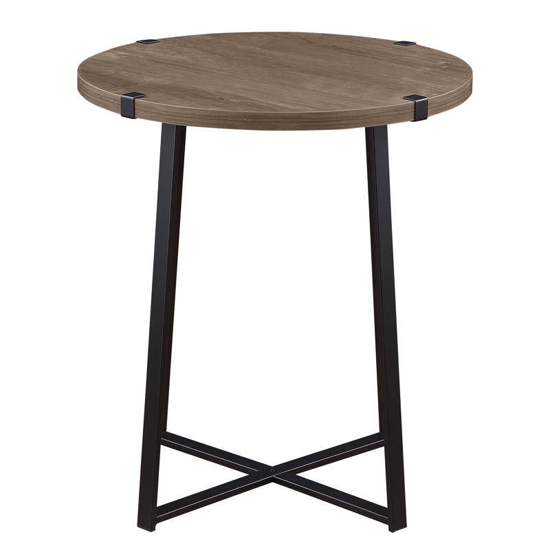 Waterloo Round Engineered Wood Side End Table