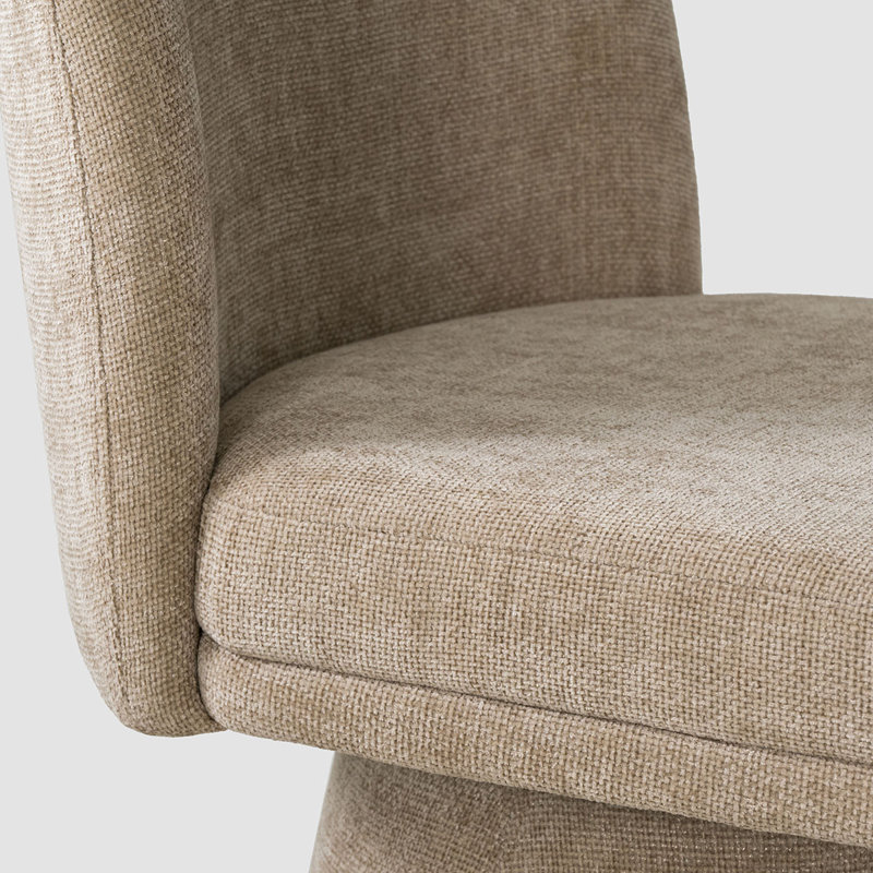 Chaise de coiffeuse rembourrée pivotante à 360°, Kaki