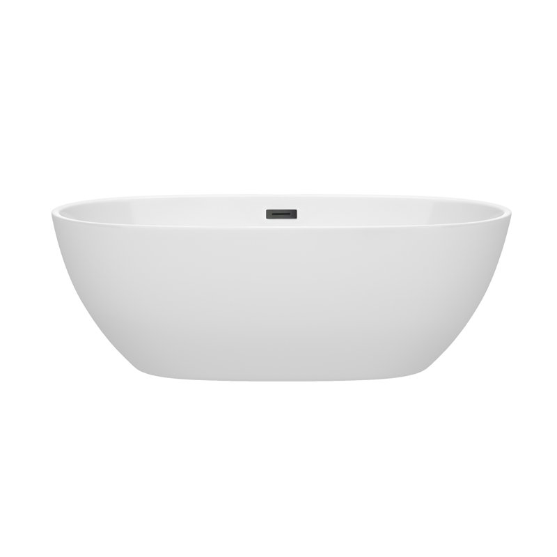 Juno 67'' x 32'' Soaking Acrylic Bathtub, Matte Black
