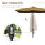 Parasol de marché d'extérieur de 6,5 pi x 10 pi avec manivelle et inclinaison à bouton-poussoir Outsunny-1634826911