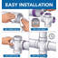 Drain en PVC double 1-1 / 2 en PVC blanc avec raccord en Té et raccord d'évacuation en PVC (paquet de 25)
