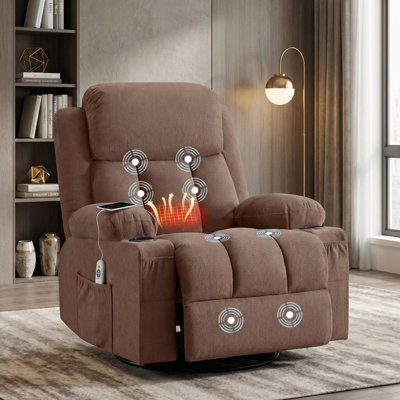 Fauteuil inclinable surdimensionné avec chaleur et massage