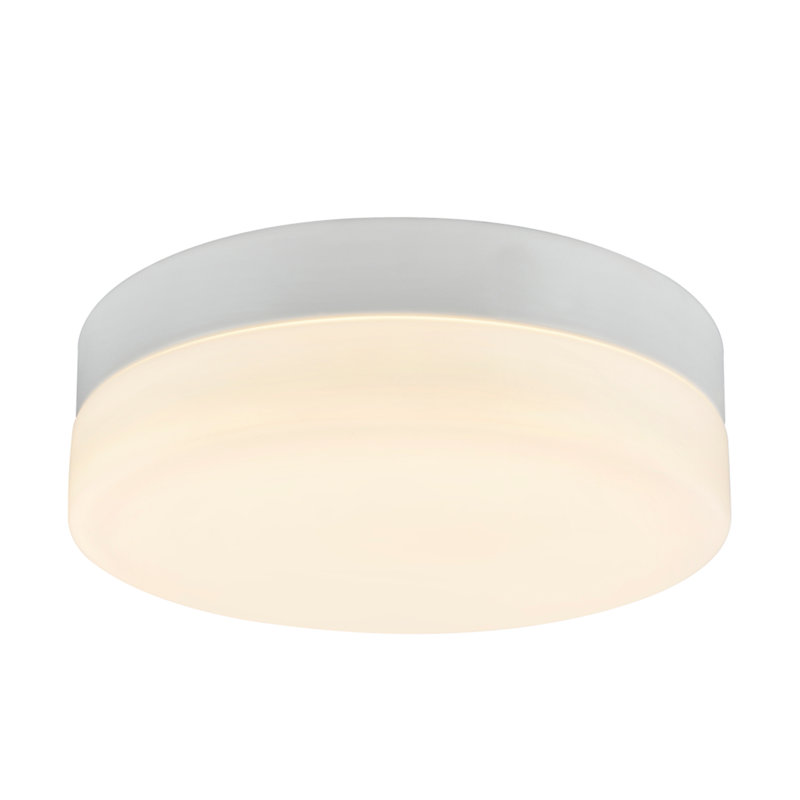 Glass LED Flush Mount, White