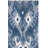 Ikat Hand Tufted Wool/Cotton Ikat Rug in Blue/Ivory-437803762