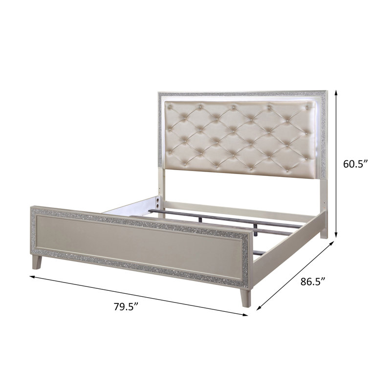Lit tapissier standard Coutee, Très grand