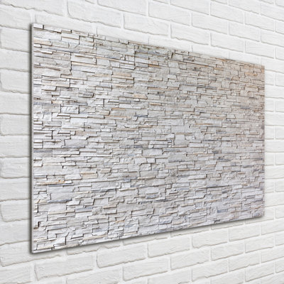 A Stone Wall - No Frame Print on Glass