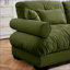 Canapé modulaire moderne convertible en U à 4 places avec repose-pieds, accoudoirs et amp; Coussins | Vert olive | Velours-414436659