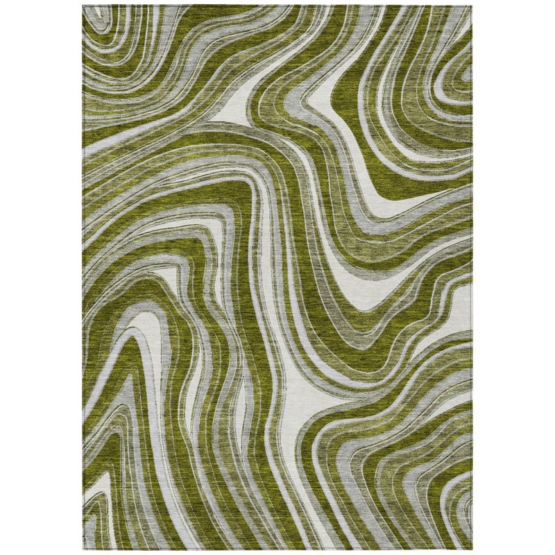 Tapis intérieur lavable abstrait 9 pi x 12 pi gris