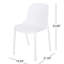 Chaise d'extérieur moderne en lierre blanc moderne en polypropylène avec assise confortable