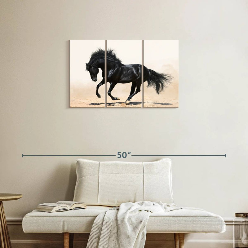 Black Stallion, 20" H x 33" W