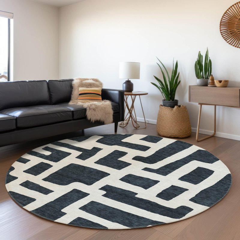 Tapis intérieur / extérieur Maliana, Rond 8 pi