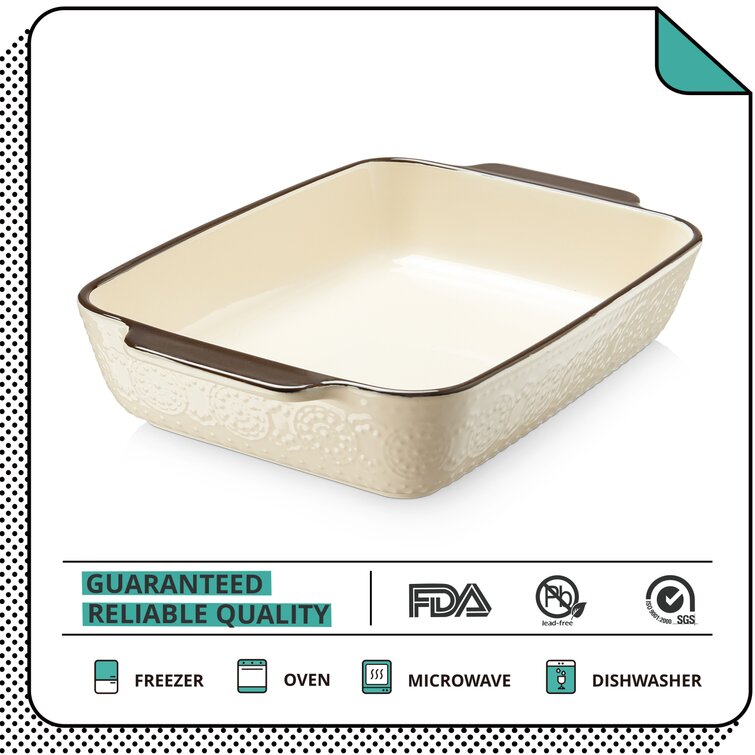 LIFVER 3.4 Qt. Ceramic Rectangular Casserole & Reviews