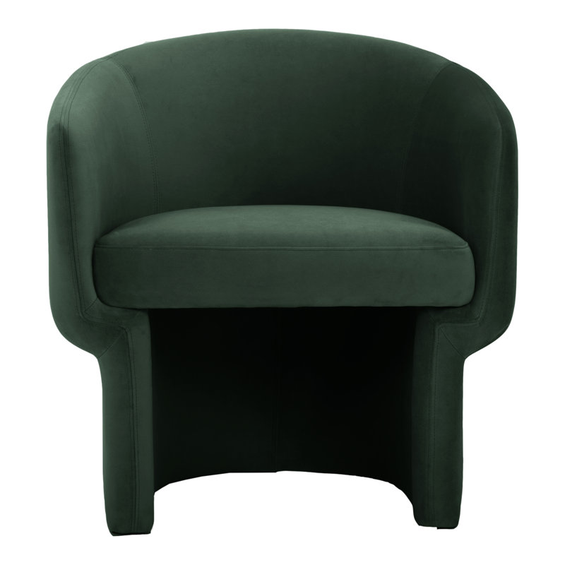 Jessie Accent Chair, Dark Green  Velvet