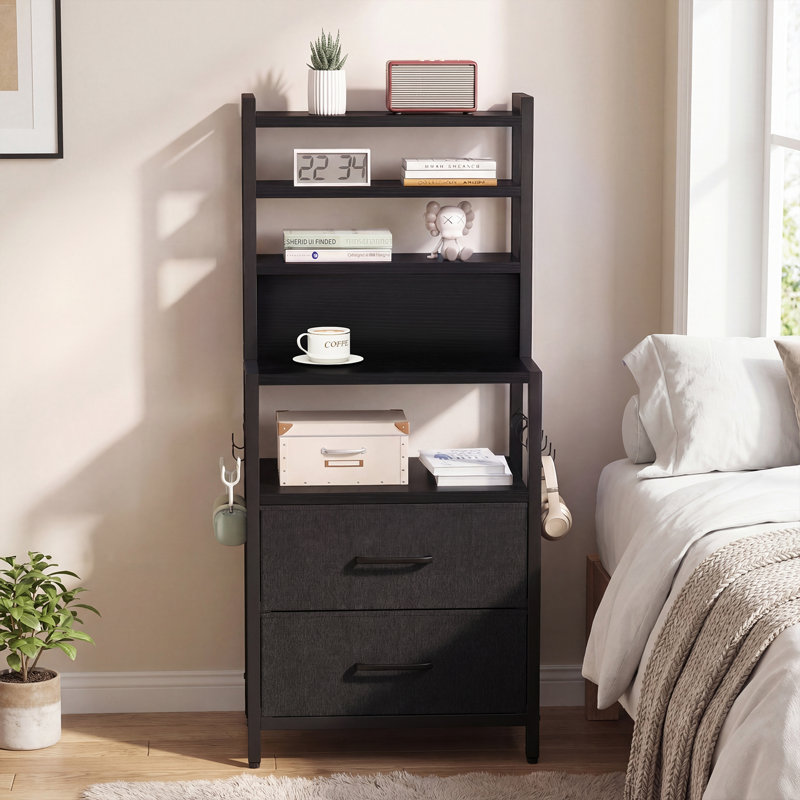 43cm W Metal Bedside Table