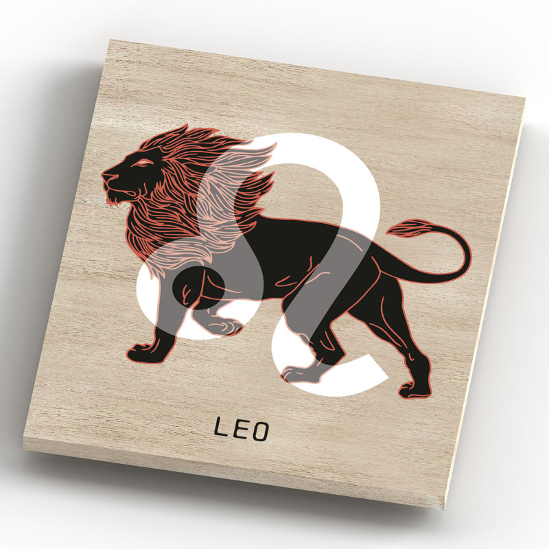 Kana Zodiac Leo - Print on Wood