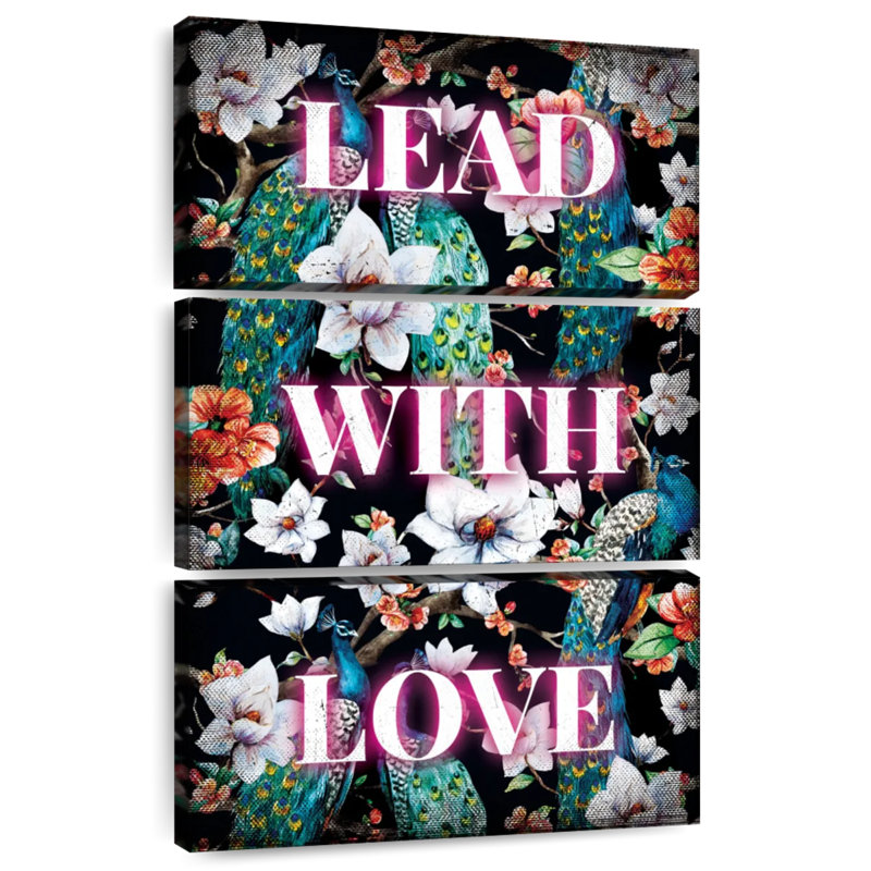 Tergel Lead With Love Typography, 38" H x 24" W