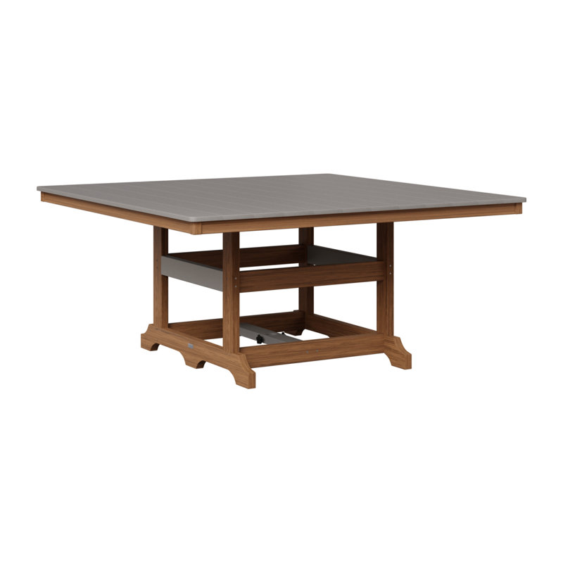 Table de salle à manger Berlin Classic, Acajou antique, Gris clair