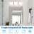 22.7 Inch Dimmable 3-Light Bathroom Vanity Lights Over Mirror, 4000K Cool White, 2250LM, Brush Nickel Bathroom Light Fixture, cETL Listed