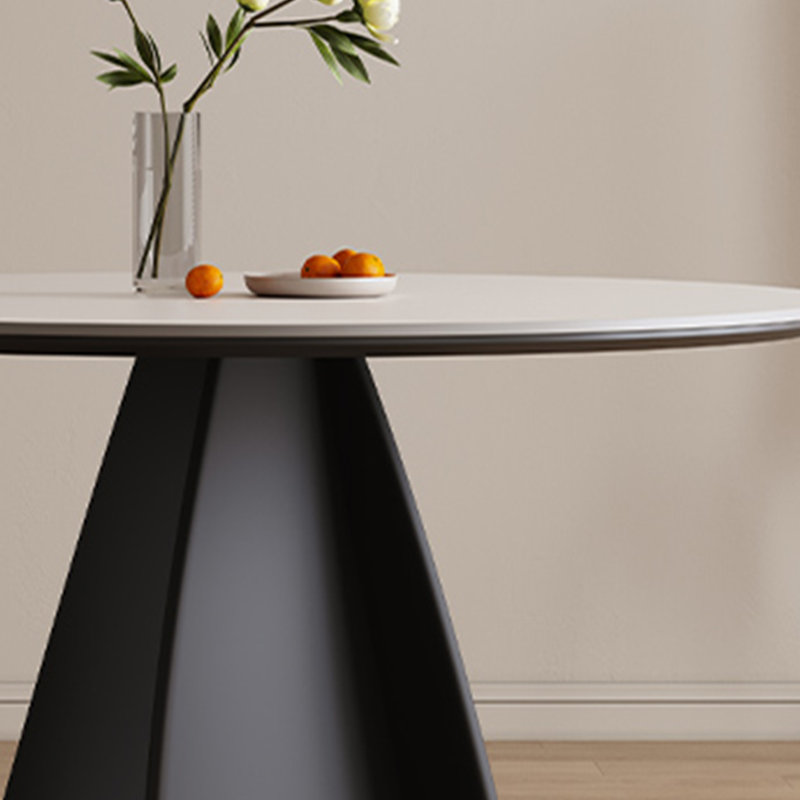 Table de salle à manger ronde blanche, H 29,52 po x L 51,18 po x l 51,18 po