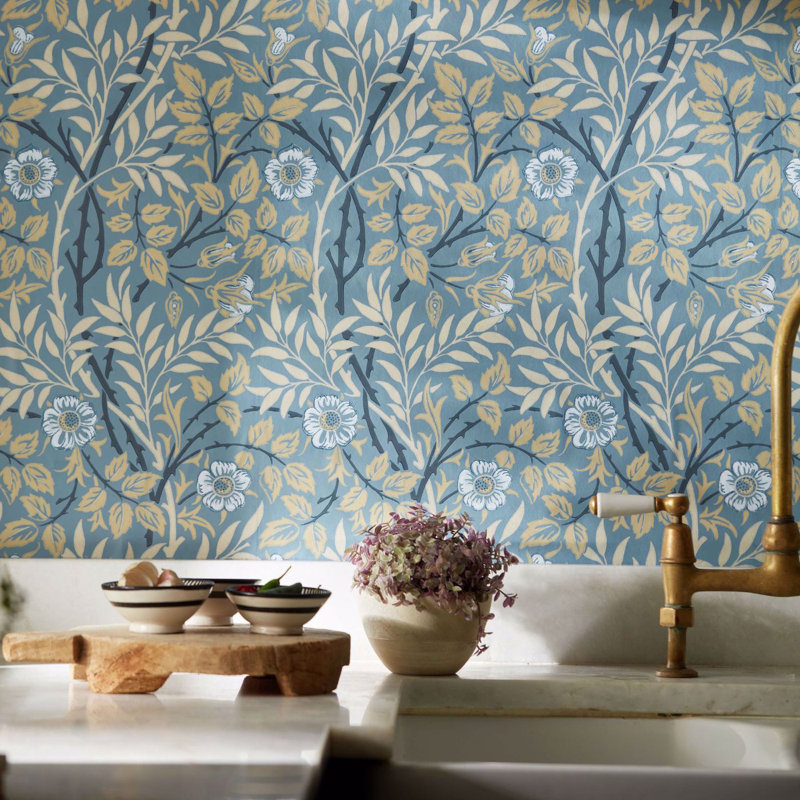 Sweet Briar 10.05m x 52cm Matte Roll, Mineral/Linen