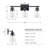 3-Light Modern Black Vanity Light With Seeded Glass Shade-979724378-979724383