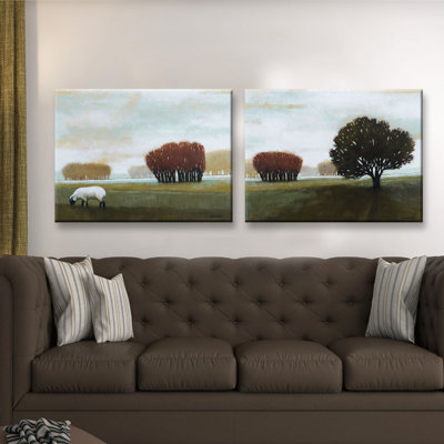 «Peace» par Norman Wyatt Jr., ensemble de 2 reproductions d'art sur toile tendue