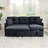 Modern L-Shaped Sleeper Sofa Pull Out Sectional Sofa With Storage Chaise-342564063-363240599