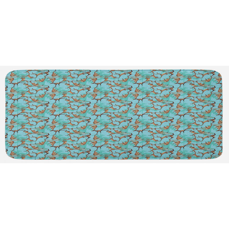 Rustic Polyester Kitchen Mat