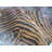 Reverse Zebra Print Handmade Cowhide Brown and Black Rug