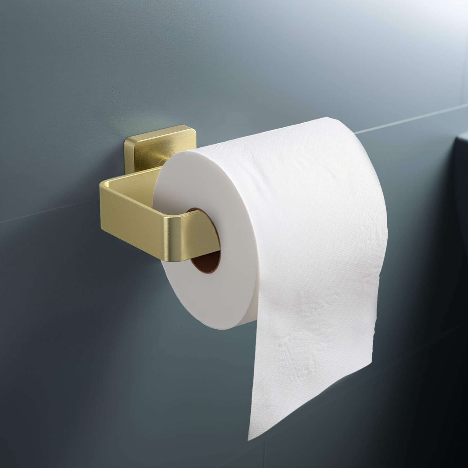 Blaze Toilet Paper Holder, Brushed Gold