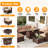 6-Person Wicker Patio Conversation Set With 44" Fire Pit Table, Coffee Table & Cushions-292210149-292210146
