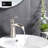 Brushed Nickel Bathroom Faucet, Waterfall Bathroom Faucet Pop Up Drain, Single Hole Bathroom Faucet
