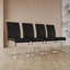 Chaises de salle à manger modernes à haut dossier rembourré avec pieds en métal, ensemble de 4-2007653664-2007653666