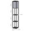 Whitnash Floor Lamp with Shelves Tall Standing Lamp Single Light Black