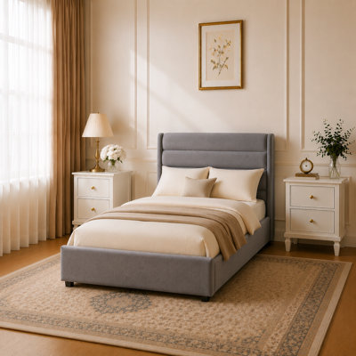 Brezzy Upholstered Storage Bed with Wingback